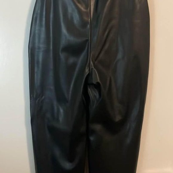 Faux Leather Ankle Pants - Size 2 - Picture 2 of 2